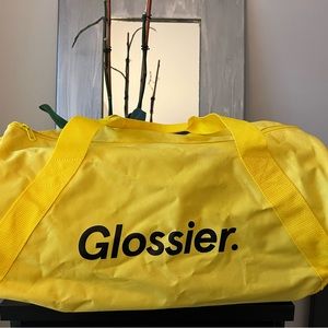 Glossier duffel bag never used!